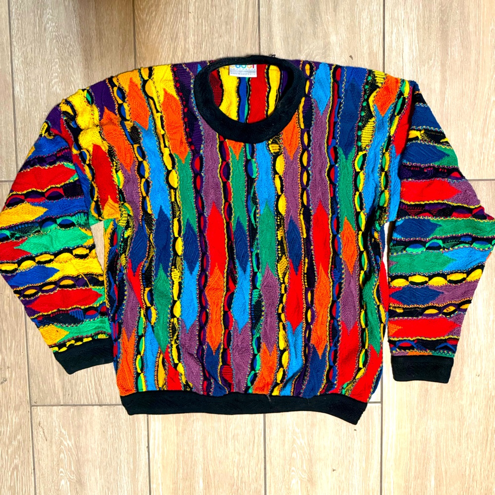 COOGI | Australia INSANE Multi-color Pullover Sweater Large
